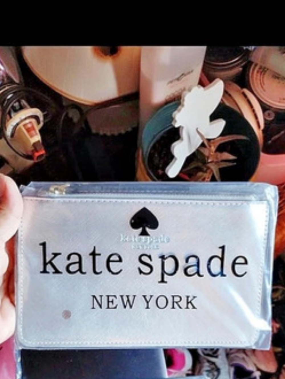 kate spade Wristlet NWT Silver